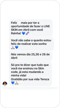 Print de mensagem de aluna de outra formação da Dra. Tereza Scardua (2)